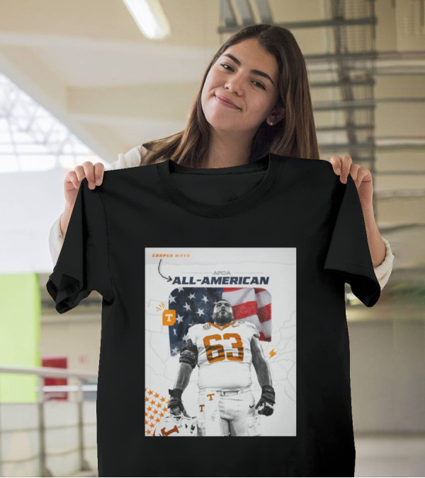 Tennessee Vols Football Cooper Mays AFCA All-American 2024 Honors T-Shirt