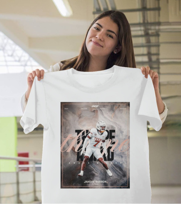 Texas Longhorns Jahdae Barron 2024 Thorpe Award Winner College Football T-Shirt