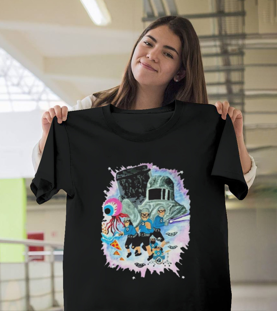 Gloopy The Aquabats Legendary Powdered Milk Space Adventure with Pizza Robots and Eyeball Creature T-Shirt