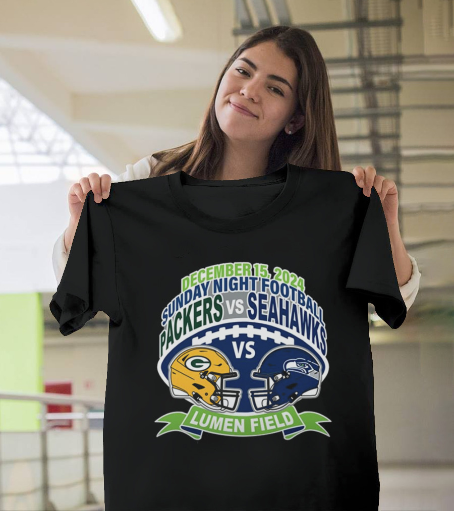 Sunday Night Football Green Bay Packers vs Seattle Seahawks December 15 2024 Lumen Field T-Shirt