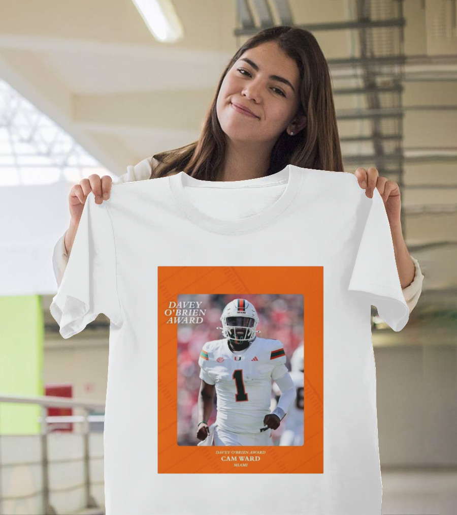 Davey O'Brien Award Cam Ward Miami T-Shirt