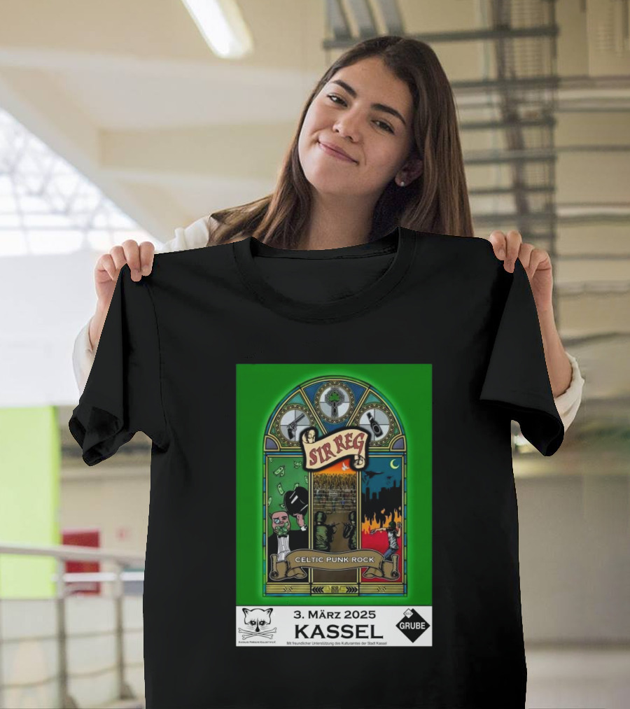 Sir Reg Celtic Punk Rock 3. März 2025 Kassel Grube Tour T-Shirt