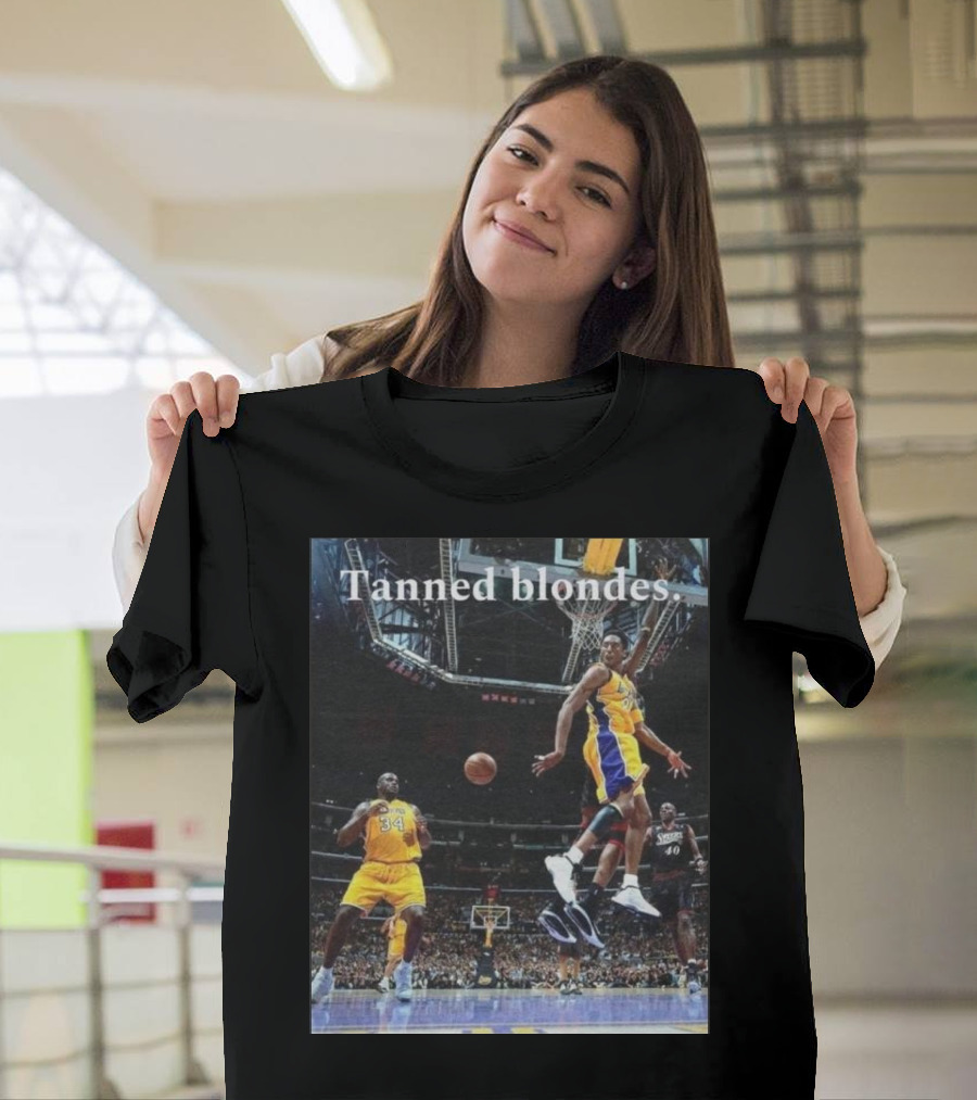 Tanned Blondes Basketball Lakers-Sixers Game Scene T-Shirt