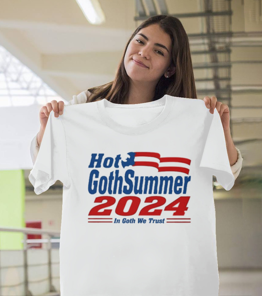 Hot GothSummer 2024 In Goth We Trust American Flag T-Shirt