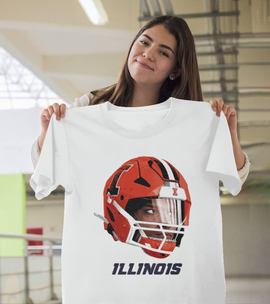 Matthew Bailey Illinois Fighting Illini Football Helmet Ill1no1s T-Shirt