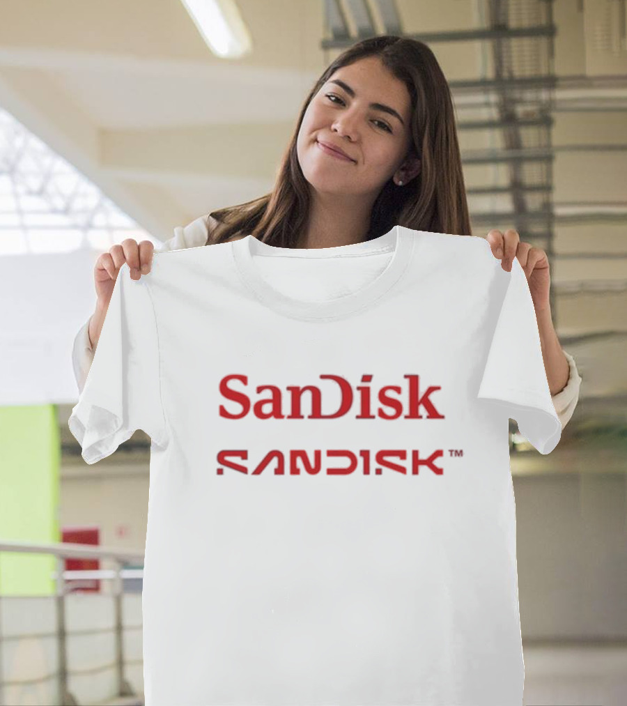 SanDisk New Logo Design Dual Text Styles T-Shirt