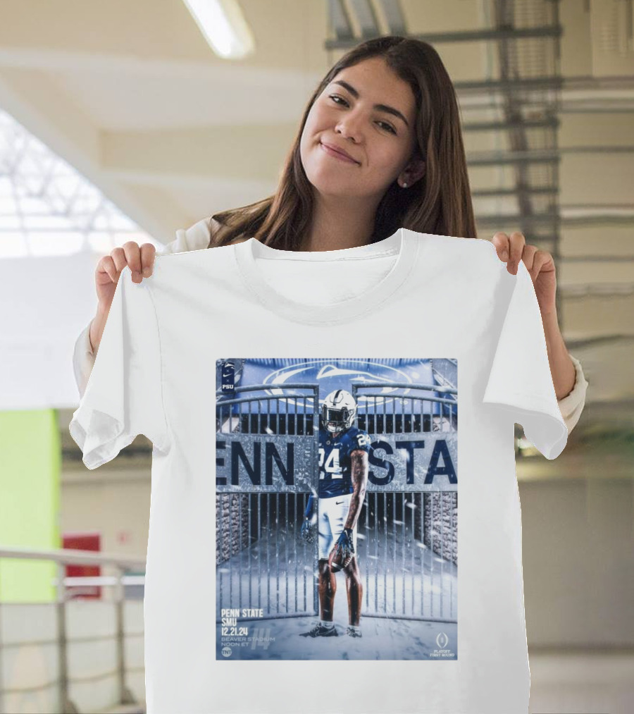 Penn State Nittany Lions Versus SMU Mustangs December 21 2024 Game 14 Beaver Stadium Noon ET T-Shirt