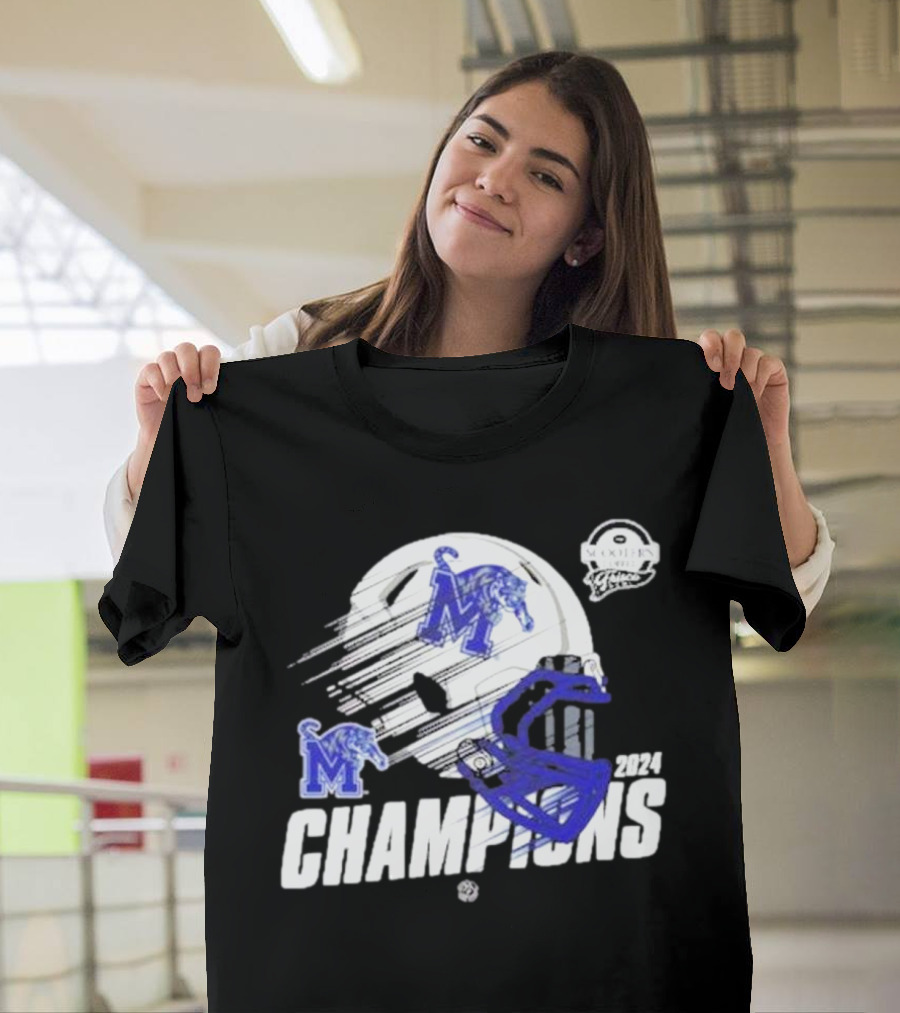 Memphis Tigers 2024 Football Champions Scooter’s Coffee Frisco Bowl T-Shirt