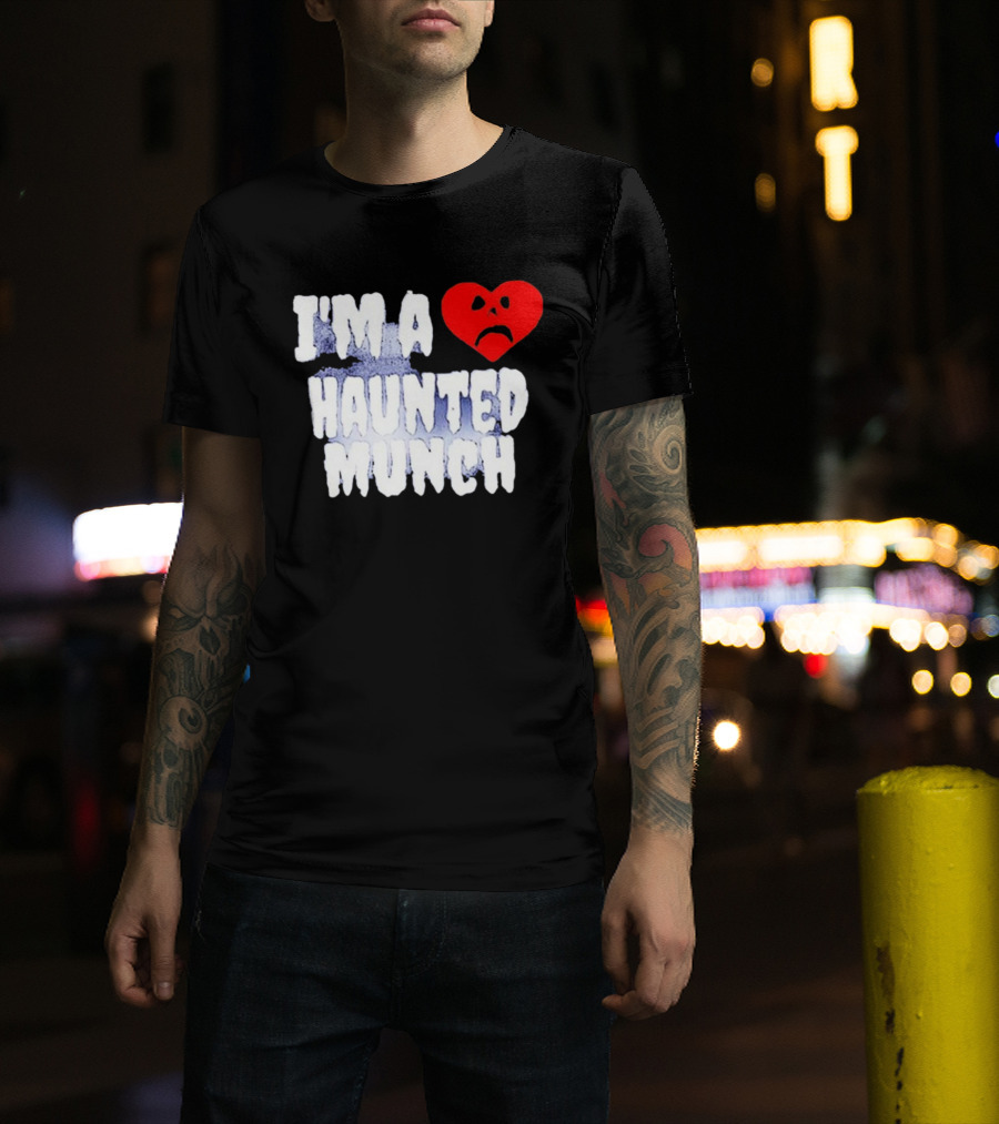 I’m A Haunted Munch Heart Sad Face T-Shirt