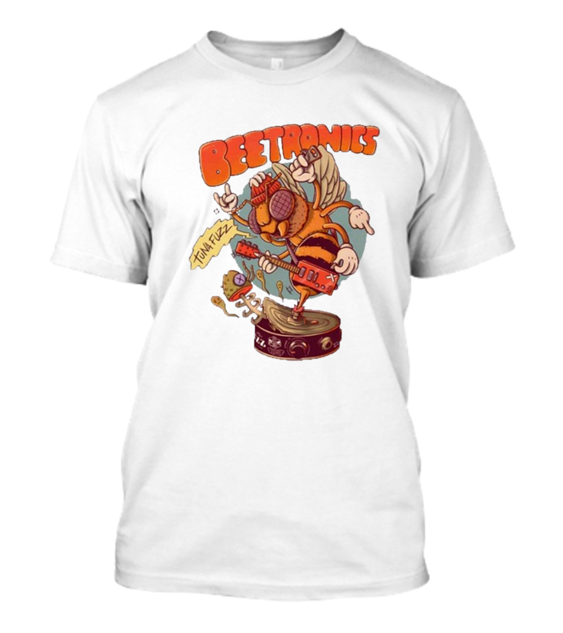 Beetronics Tuna Fuzz Rocking Bee On Amplifier T-Shirt