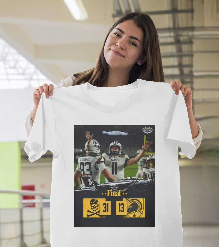 Final Navy Midshipmen 31 Army Black Knights 13 Victory T-Shirt