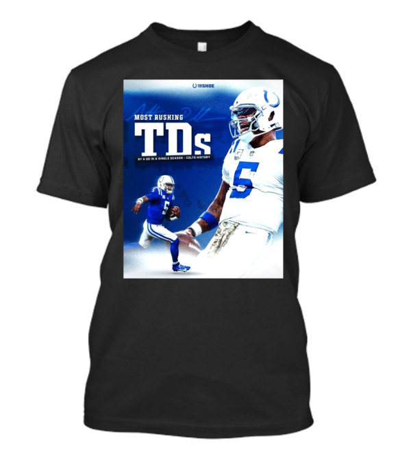 Anthony Richardson Most Rushing TDs By A QB In A Single Season Colts History T-Shirt