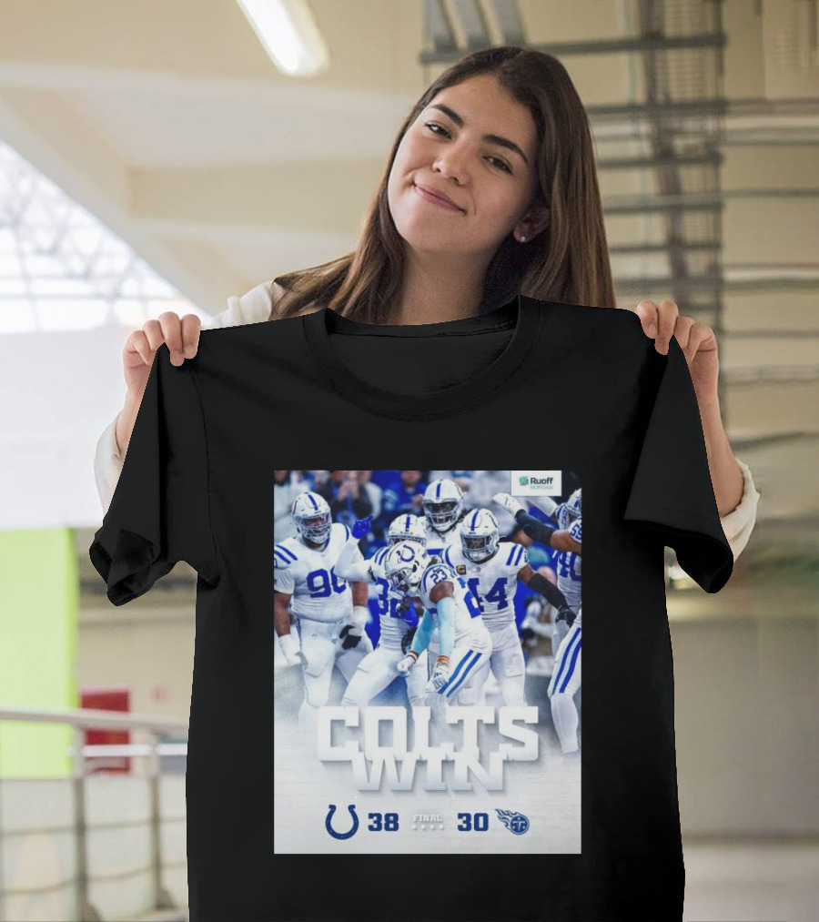 Final Score Colts Win Over Titans 38-30 Winter Wonderland T-Shirt