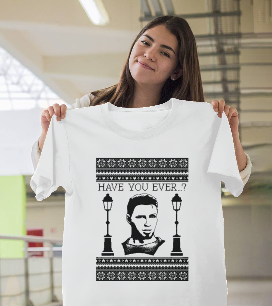 Dragon Age Alistair Have You Ever Ugly Christmas Sweater with Lamp Posts T-Shirt