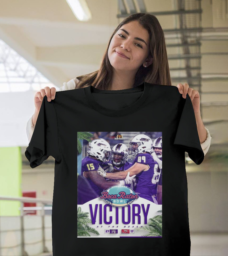 Boca Raton Bowl Victory James Madison Dukes 27-17 Over Western Kentucky Hilltoppers At The Beach T-Shirt