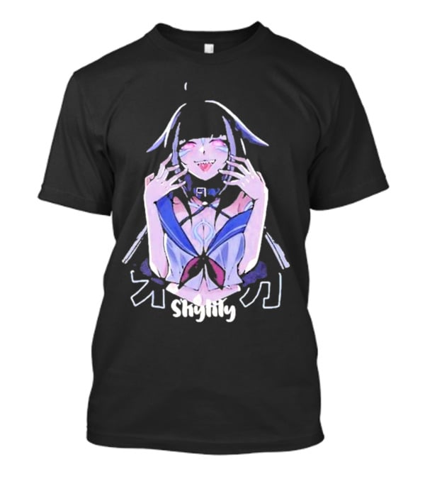 Shylily Yandere Anime Character With Fanged Smile And Pointed Ears T-Shirt