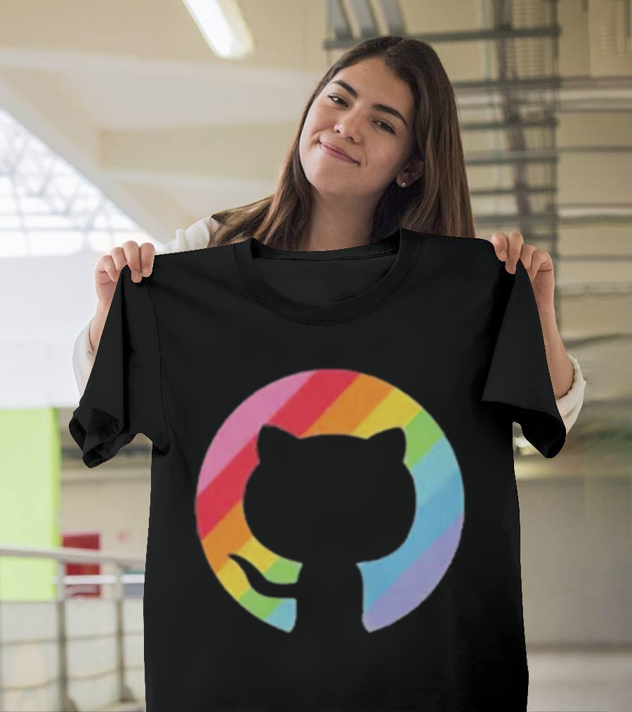 Invertocat Pride Github Merch Rainbow T-Shirt