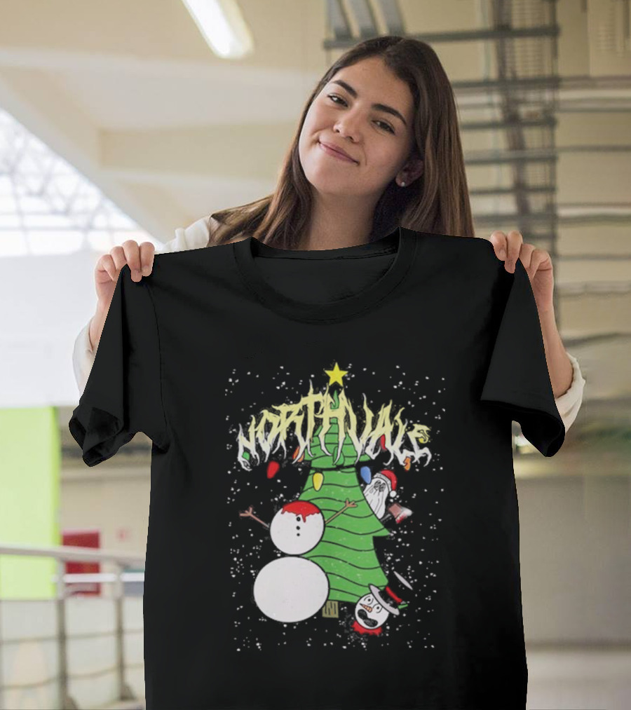 Northvale Headless Snowman Christmas Tree Festive Holiday Scene T-Shirt