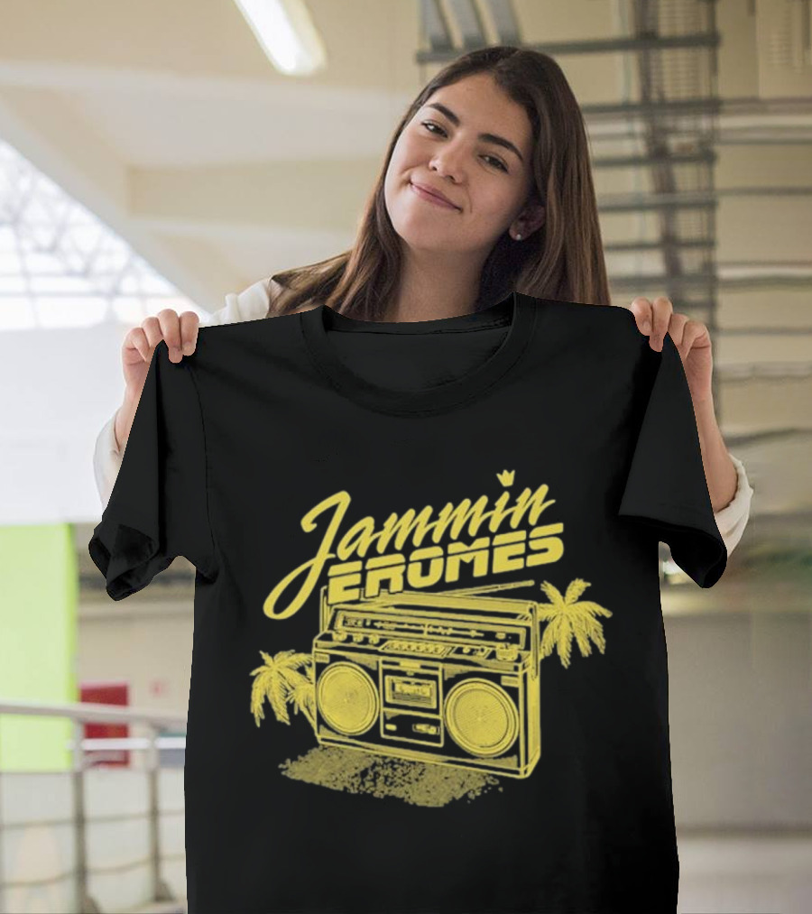 Jammin Jerome's Boombox Tropical Vibes Snowfall Collection T-Shirt