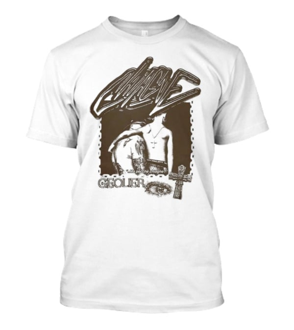 Geolier Chiagne Na Pecché Chiagne Cross Tattoo T-Shirt