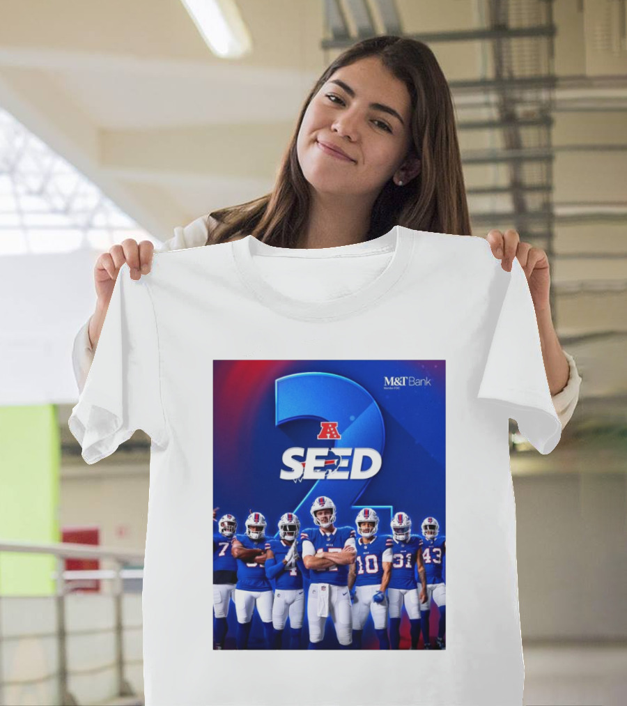 Buffalo Bills NFL AFC No. 2 Seed M&T Bank Team Players T-Shirt