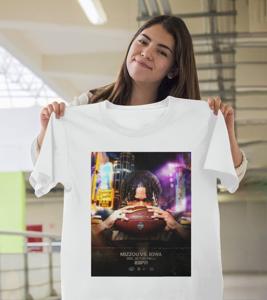 Mizzou Vs Iowa Dec 30 1:30 PM CT ESPN Nashville Matchup T-Shirt