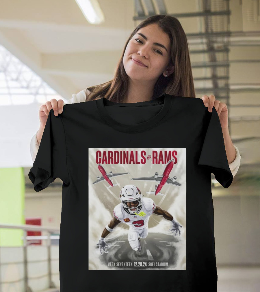 Cardinals at Rams Week Seventeen 12.28.24 SoFi Stadium T-Shirt