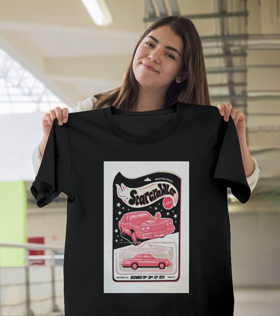 Starcrawler Live at Casbah San Diego December 29-31 2024 Vintage Car T-Shirt
