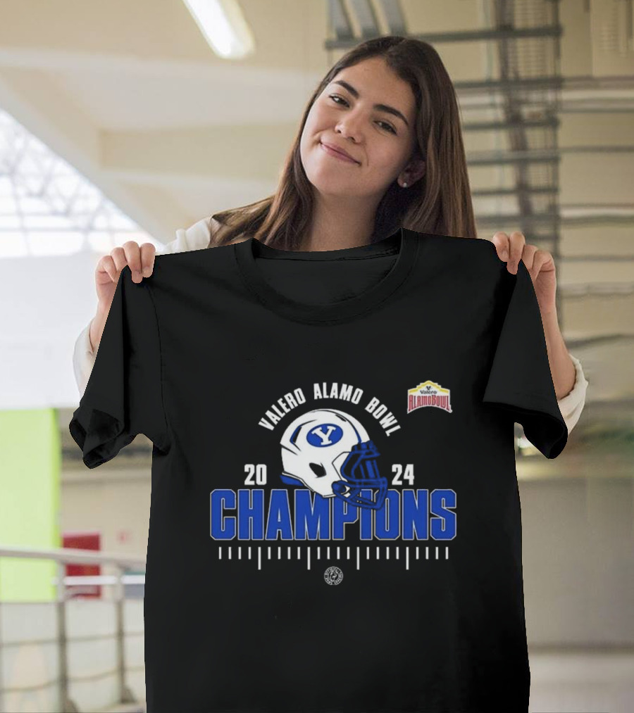 Valero Alamo Bowl 2024 BYU Cougars Champions NCAA Football T-Shirt