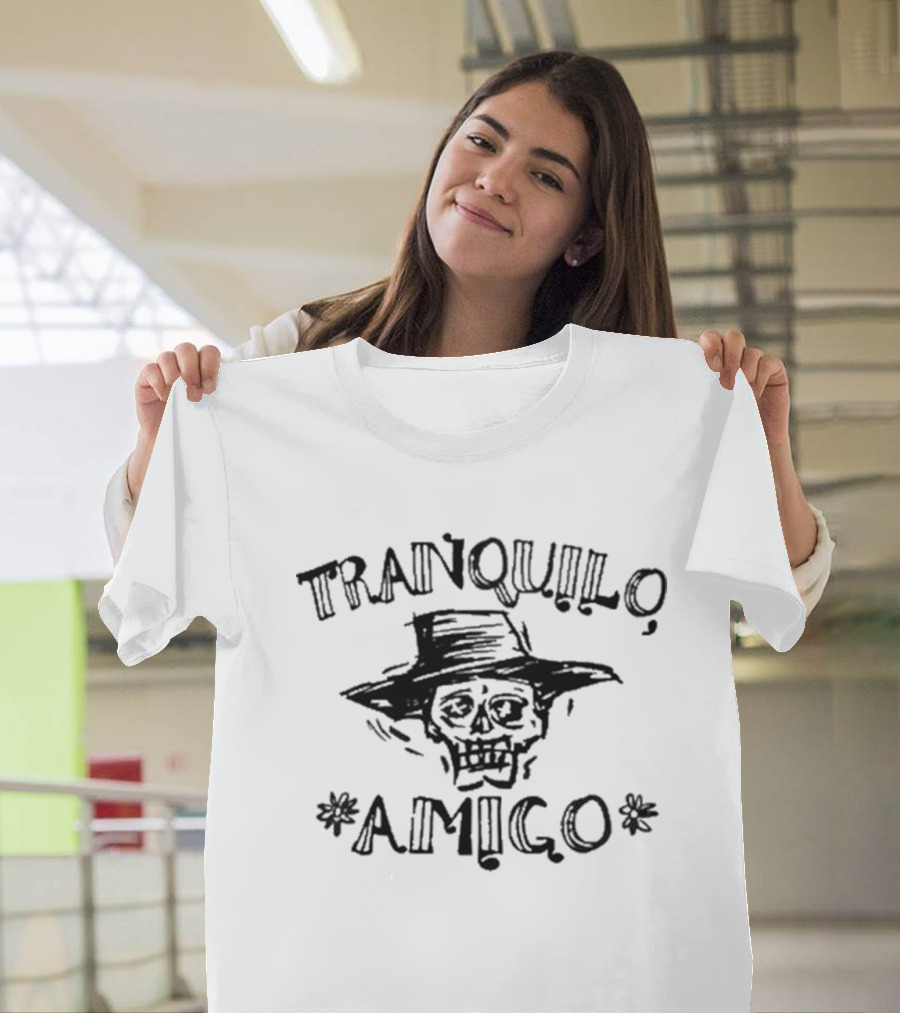 Tranquilo Amigo Skeleton in Hat T-Shirt