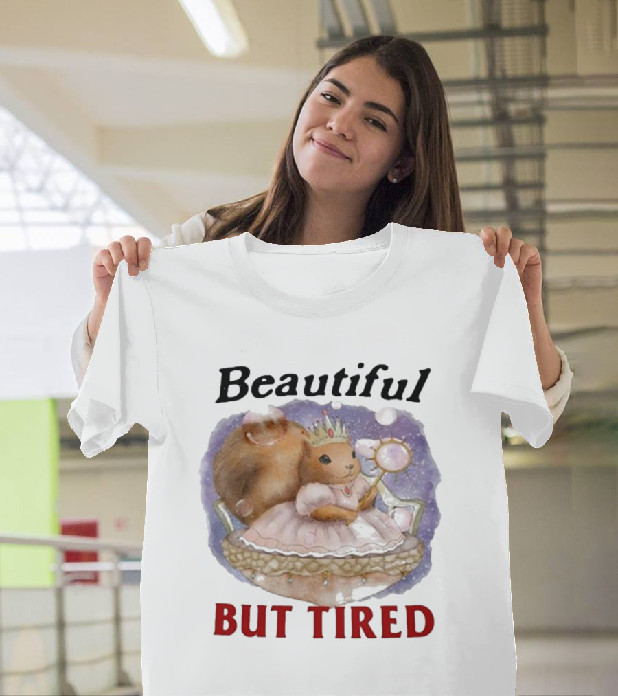 Beautiful But Tired Squirrel Princess With Magnifying Glass T-Shirt