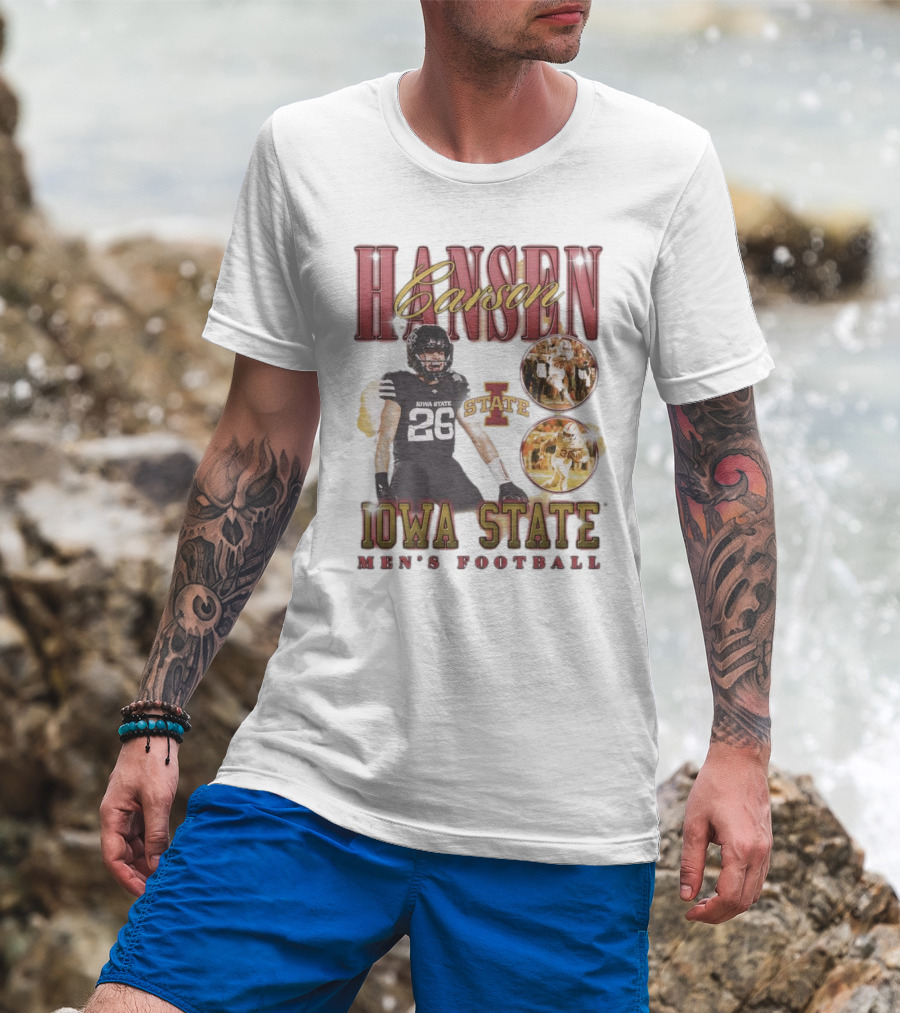 Carson Hansen Iowa State Cyclones Men's Football 90s T-Shirt