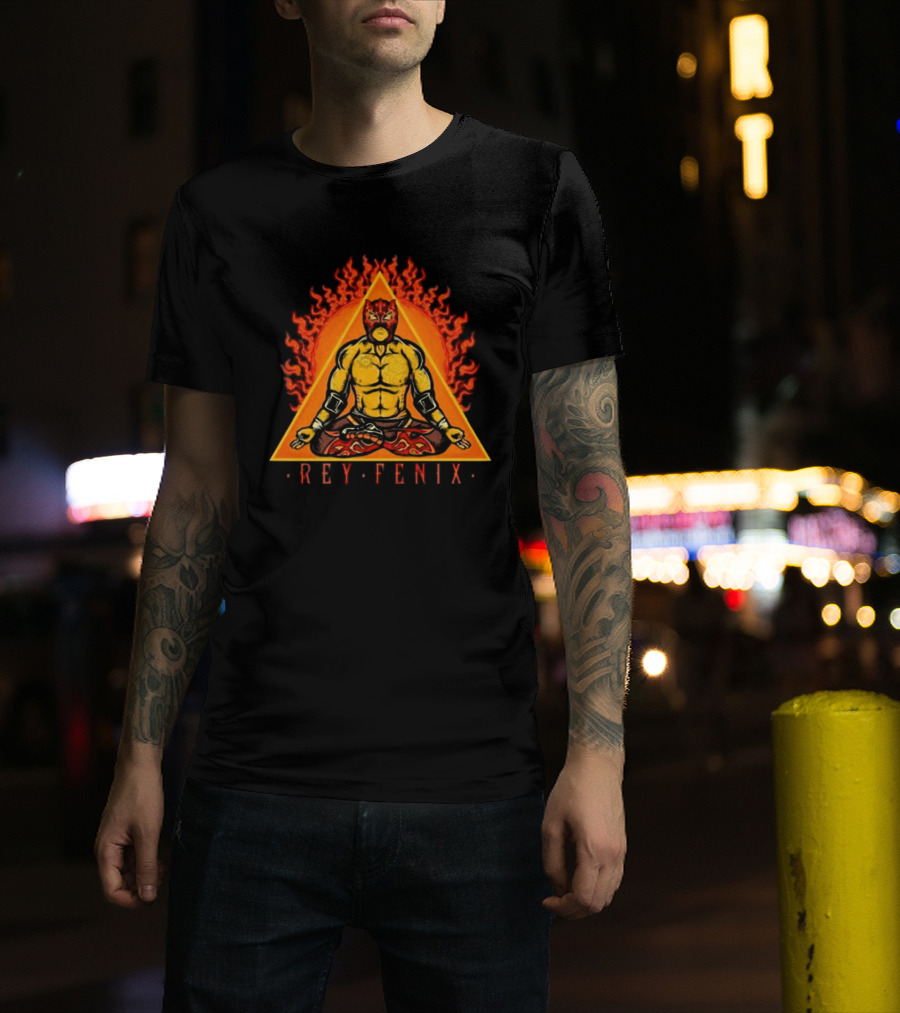 Rey Fenix Triangle Fire Meditation Mask T-Shirt