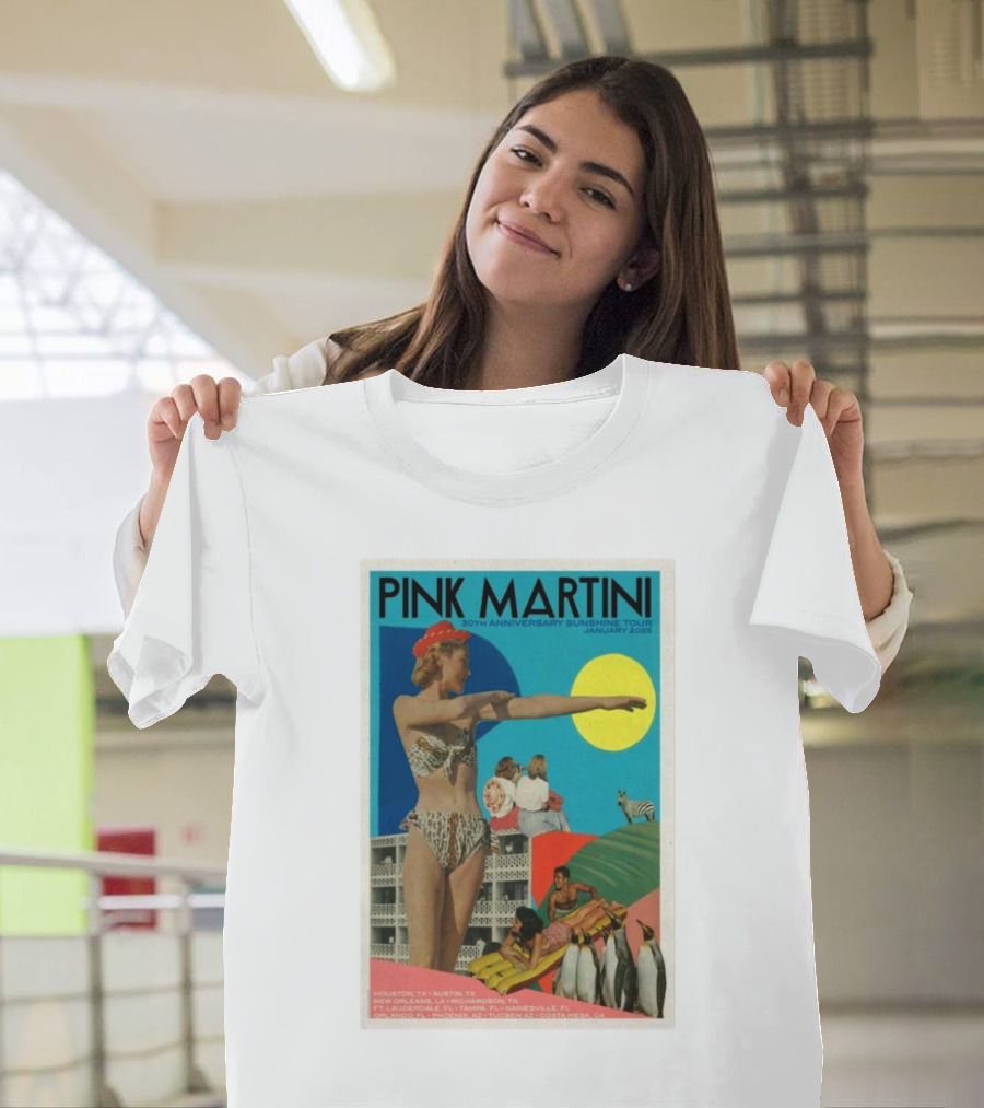 Pink Martini 30th Anniversary Sunshine Tour January 2025 Orpheum Theater New Orleans LA T-Shirt