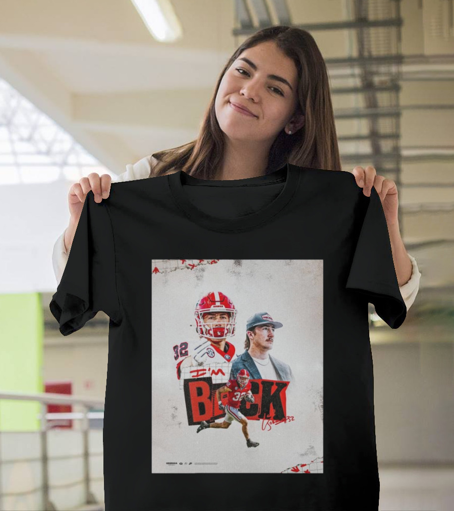 Georgia Bulldogs NCAA Cash Jones I’m Back Last Lap Signature 32 T-Shirt