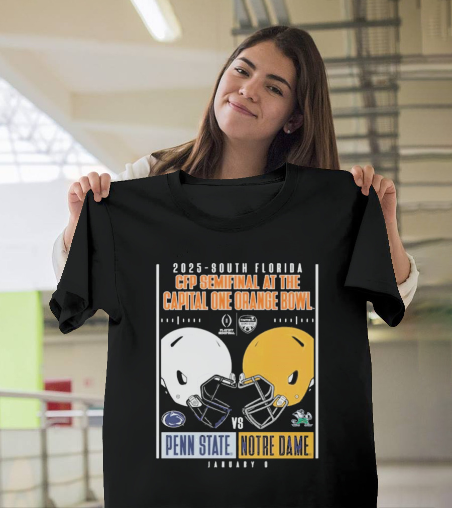 2025 South Florida CFP Semifinal at the Capital One Orange Bowl Penn State Vs Notre Dame January 9 T-Shirt