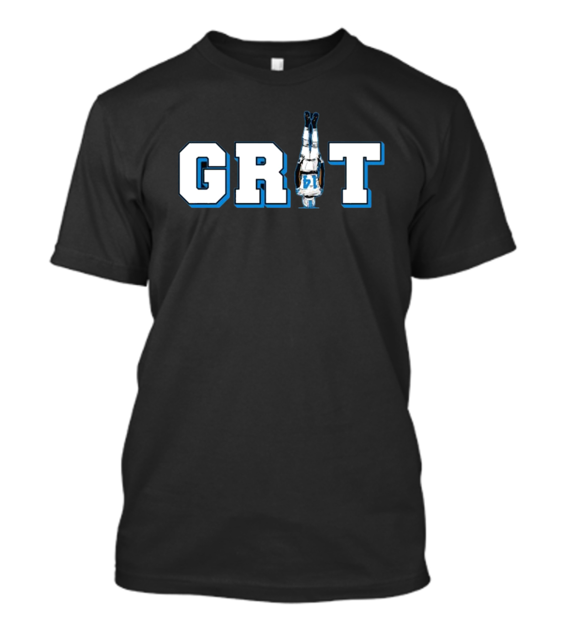 GRIT Detroit Football Handstand Player T-Shirt