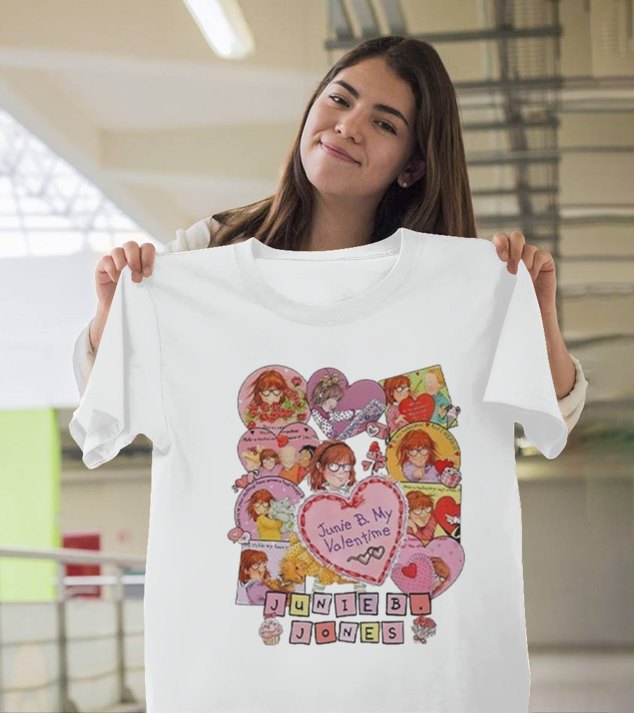 Junie B Jones My Valentine Love Hearts and Adventures T-Shirt