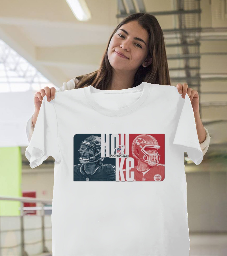 NFL Divisional Round Kansas City Chiefs Vs. Houston Texans Matchup HOU KC T-Shirt