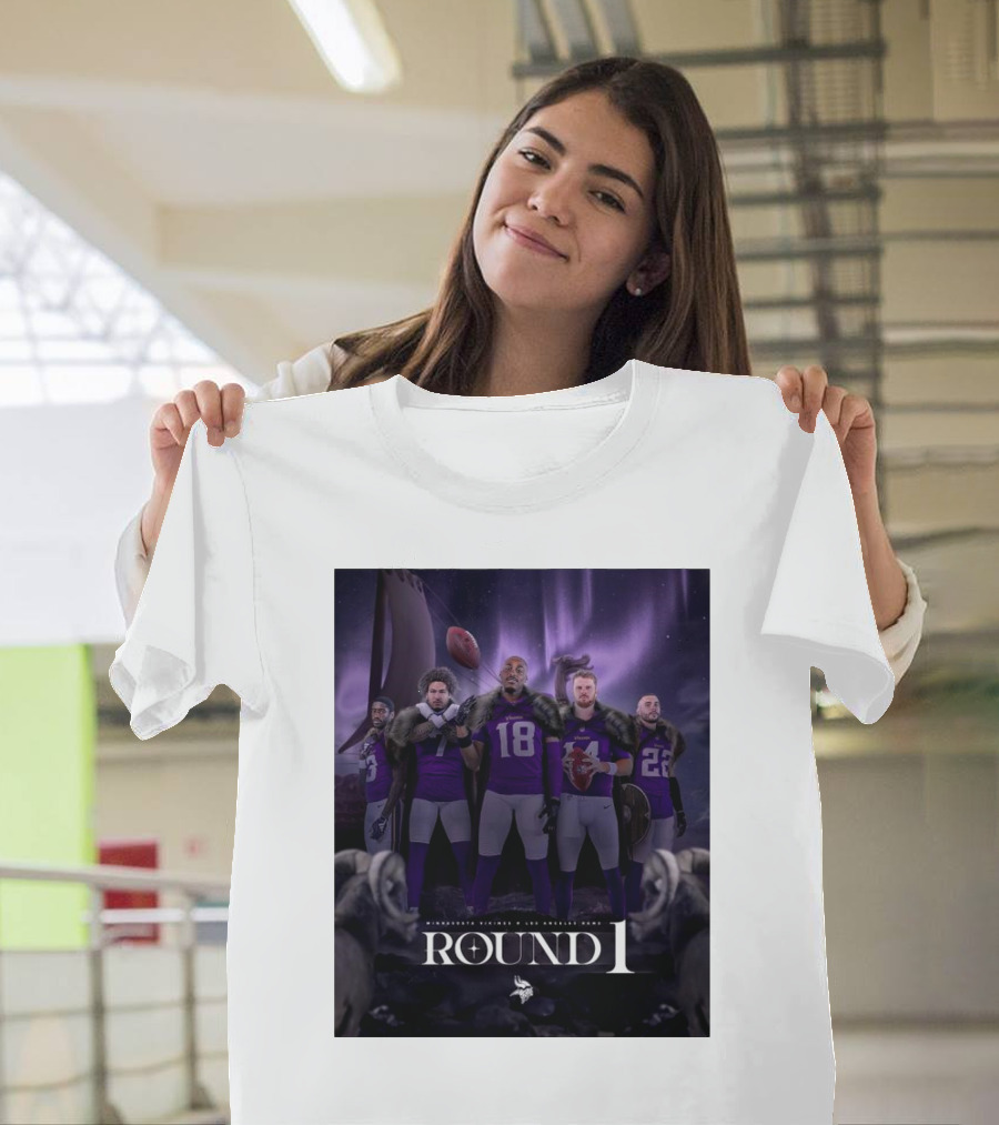 Minnesota Vikings Round One NFL Wild Card Matchup Against Los Angeles Rams T-Shirt
