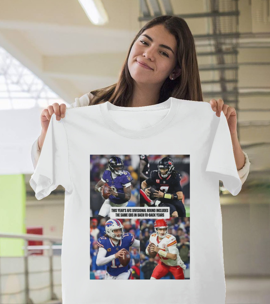 Jackson Stroud Allen Mahomes II Back-to-Back AFC Divisional Quarterbacks T-Shirt
