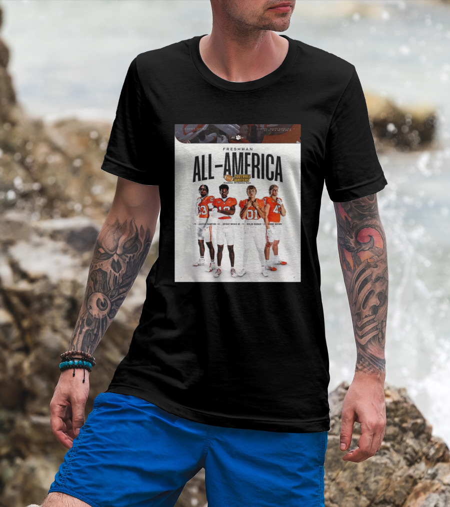 Freshman All-America Football Writers Hampton Wesco Jr Hauser Brown Clemson Tigers T-Shirt