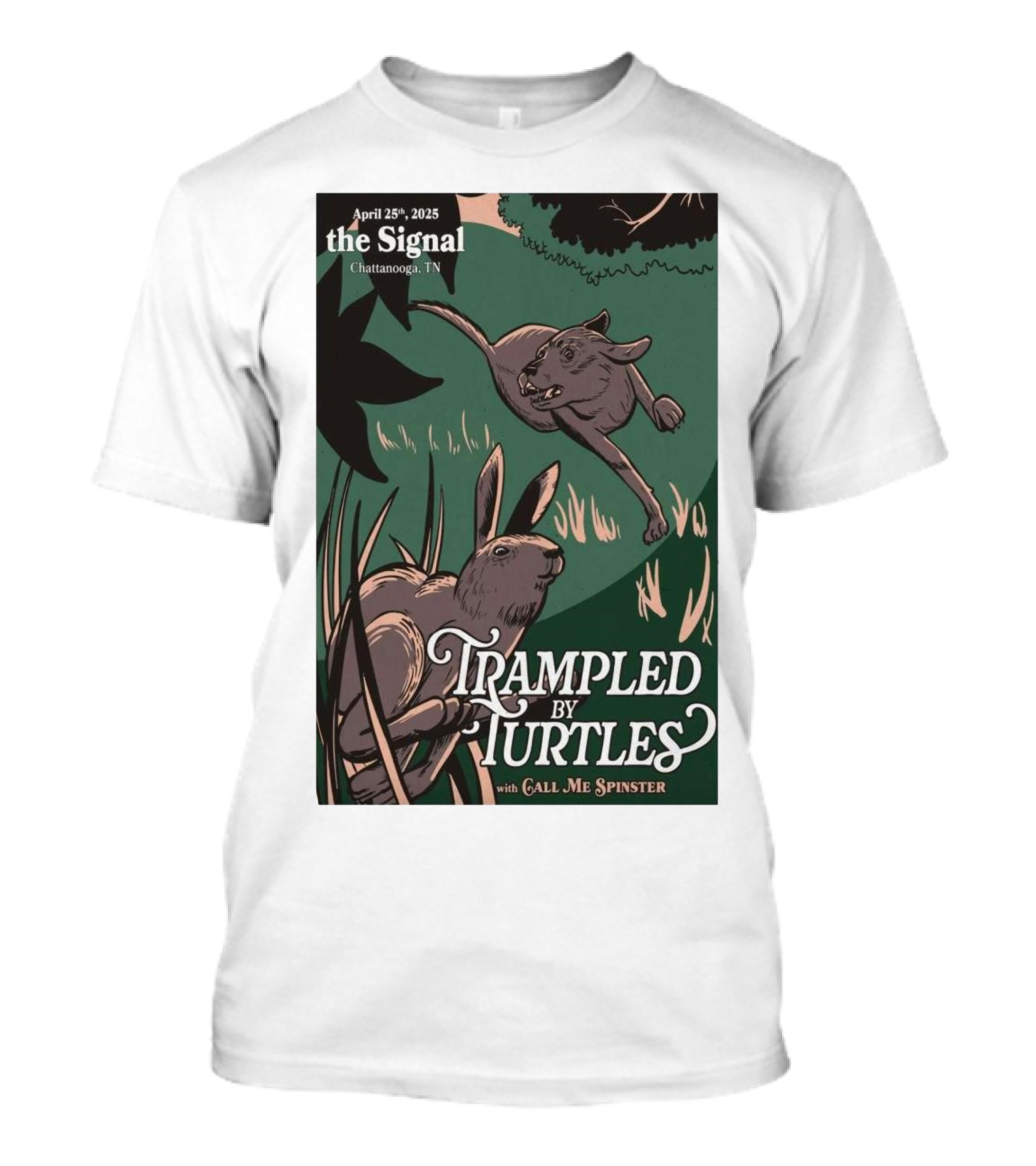 April 25 2025 The Signal Chattanooga TN Trampled By Turtles With Call Me Spinster兔 T-Shirt