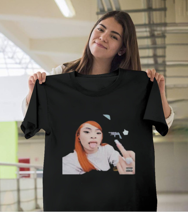 Ice Spice Tongue Out Middle Finger Iconic Gesture T-Shirt