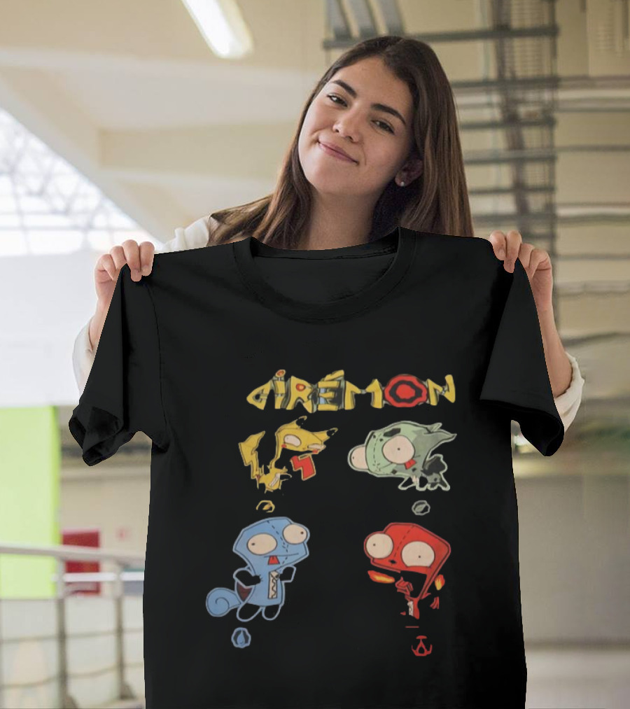 Giremon Invader Zim Characters with Colorful Transformations T-Shirt