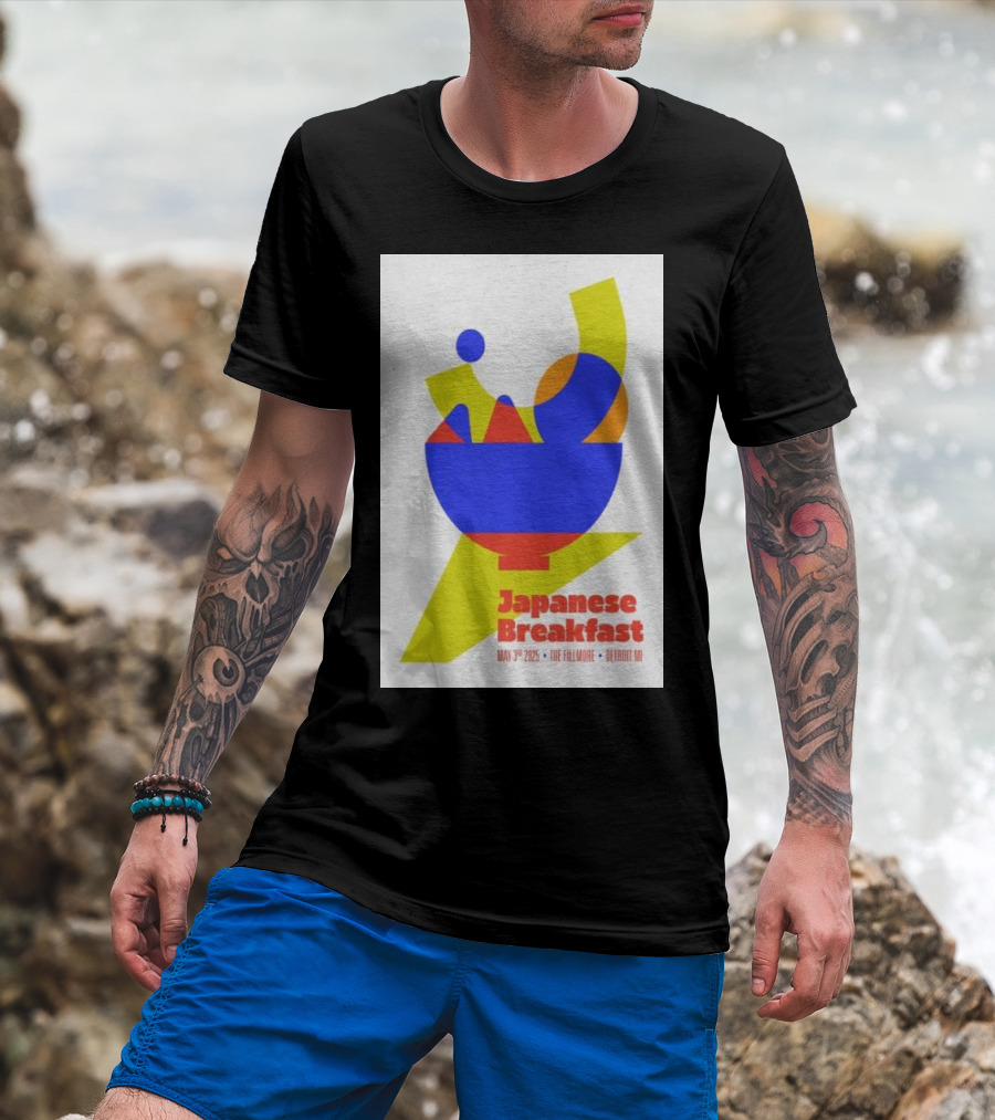 Japanese Breakfast May 3 2025 The Fillmore Detroit MI Abstract Shapes Bowl Design T-Shirt