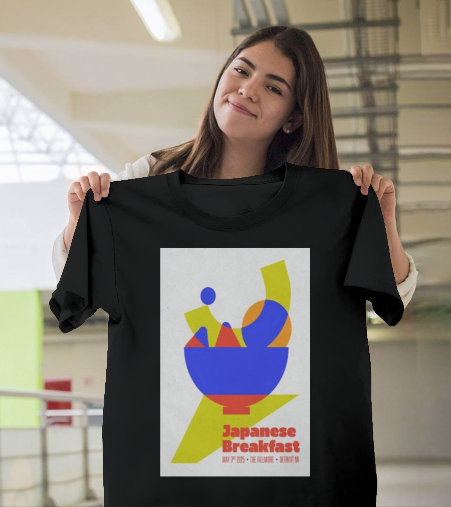 Japanese Breakfast May 3 2025 The Fillmore Detroit MI Abstract Shapes Bowl Design T-Shirt