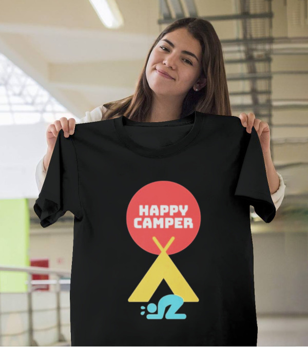 Jim Gaffigan Happy Camper Tent Emoji T-Shirt