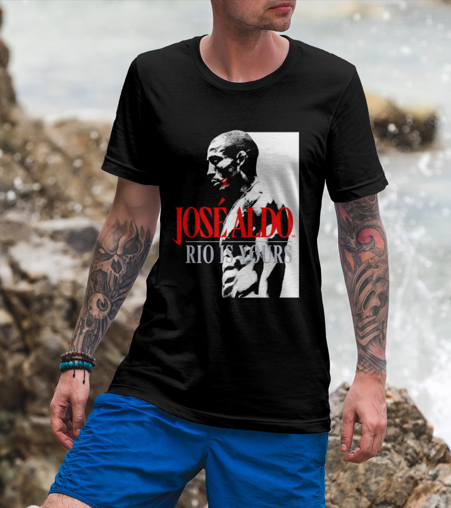 José Aldo Rio Is Yours Retro Black And White Profile T-Shirt