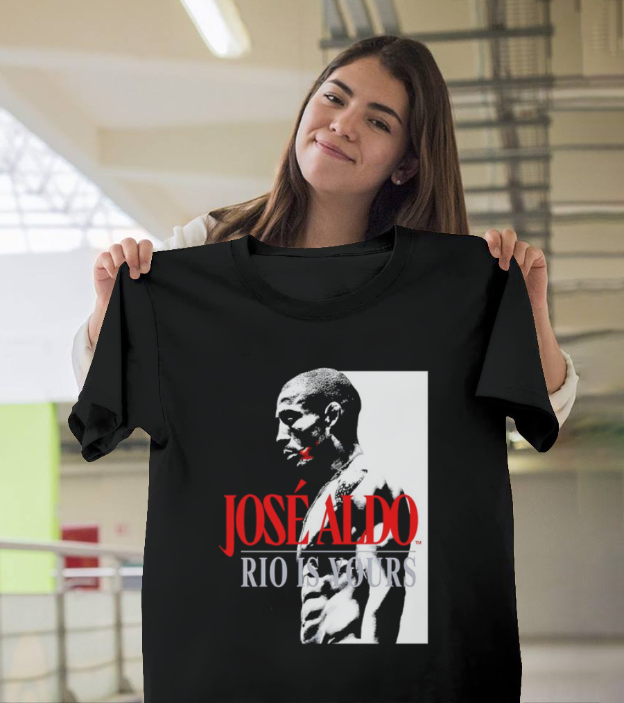 José Aldo Rio Is Yours Retro Black And White Profile T-Shirt